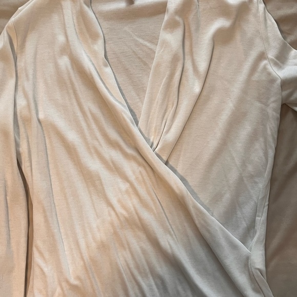 Light wool cross, long sleeve top. NWOT - Picture 3 of 3